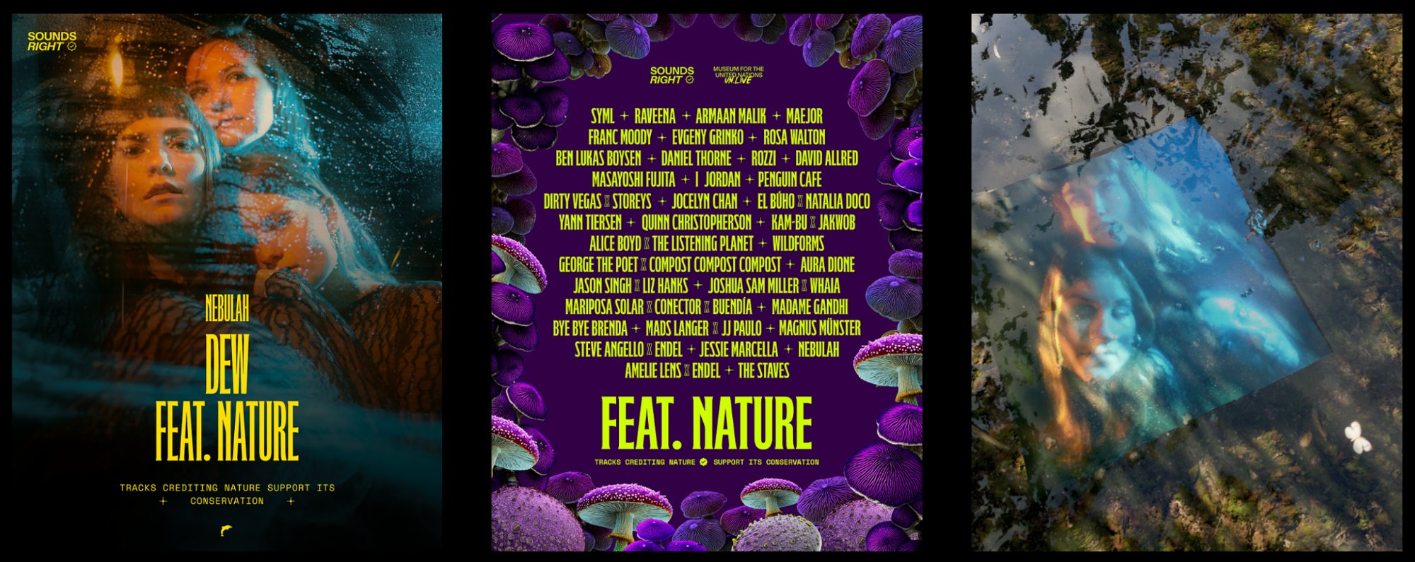 Posters for the NATURE the Artist collaboration — Dew feat. Nature